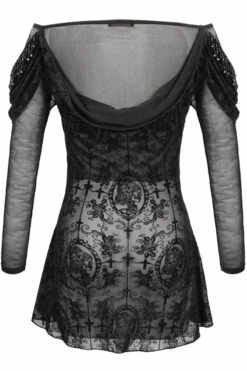 Netherworld Draped Shoulder Top -Vampirefreaks Sale Store 12ergfewdfc