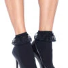LEG AVENUE Ruffle Nylon Anklet Socks -Vampirefreaks Sale Store 301300122 main