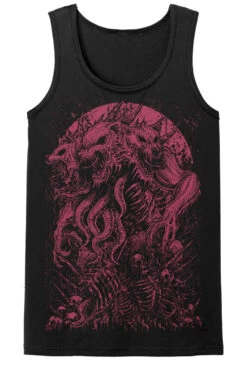 Three-Headed Werewolf T-shirt [WINE RED] -Vampirefreaks Sale Store 3headed werewolf mens tank top front f12607b4 d43b 4c81 8f5d 3781c0cb42de