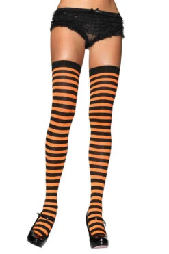 LEG AVENUE Stripe Thigh Highs [Various Colors] -Vampirefreaks Sale Store 600504022 main
