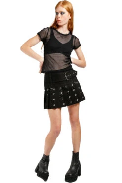Tripp NYC Super Rocker Skirt [BLACK/SILVER] -Vampirefreaks Sale Store AF2271 BLACKSILVER FULL 1000x ae366420 009b 496f bbd6 58294b53dcdc