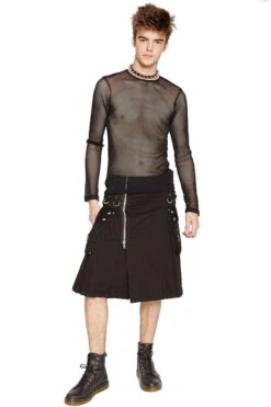 Tripp Super Utility Kilt [Black] -Vampirefreaks Sale Store AF3661M BLK FL d55db52d e058 44ed 9d19 c04538e6bd54