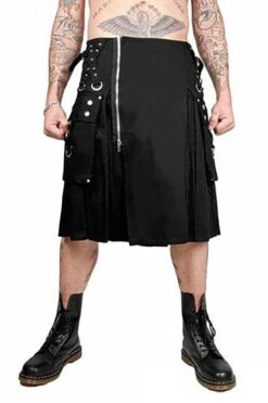 Tripp Super Utility Kilt [Black] -Vampirefreaks Sale Store AF3661M BLK front 61fdb65f 0d67 4620 9cf8 7472e72e262c