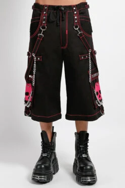 Tripp Super Skull Pants [Black/Pink] -Vampirefreaks Sale Store AF3770M BLKPINK FSHORT NEW
