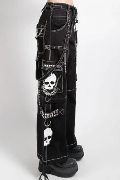 Tripp Super Skull Pants [Black/White] -Vampirefreaks Sale Store AF3770 BLACKWHITESKULL S2