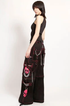 Tripp Super Skull Pants [Black/Pink] -Vampirefreaks Sale Store AF3770 BLKPIN FULL
