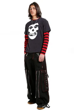 Tripp Back Up Skull Pants [Black W/ Red Skulls] -Vampirefreaks Sale Store AF7007M BLKRED FL scaled 1