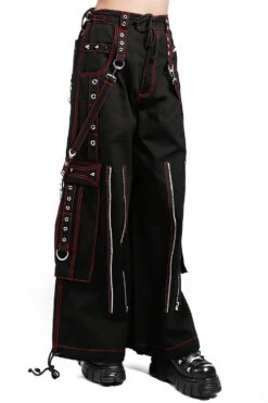 Tripp Back Up Skull Pants [Black W/ Red Skulls] -Vampirefreaks Sale Store AF7007 SKULLBLKRED S 1