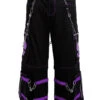 Tripp NYC Skull Bondage Pants [BLACK/PURPLE]
