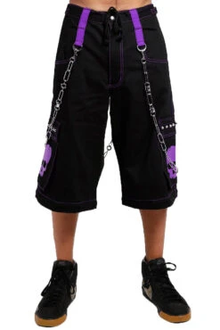 Tripp NYC Skull Bondage Pants [BLACK/PURPLE] -Vampirefreaks Sale Store AF7049M BLKPURP SHORT F 1000x d270668b aec1 4cef b957 986d19d00e3d