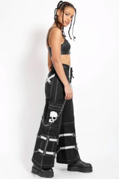 Tripp NYC Skull Bondage Pants [Black/White] -Vampirefreaks Sale Store AF7049 BLKWHT FULL 1000xcopy