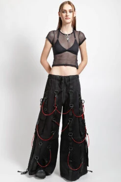 Tripp NYC Transfusion Pants [Black/Red] -Vampirefreaks Sale Store AF7138 BLACKRED FULL