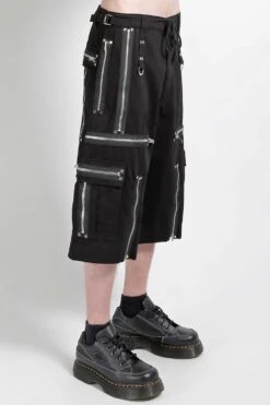 Tripp NYC Super Zip Shorts [Black] -Vampirefreaks Sale Store AF7177M BLACK S