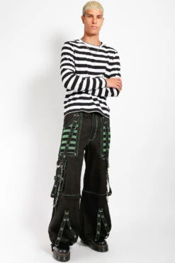 Tripp Electro Pants [Black/Green] -Vampirefreaks Sale Store AF7654M BLKGRN FULL 1