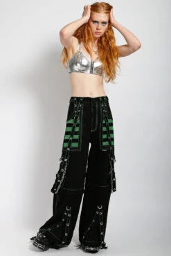 Tripp Electro Pants [Black/Green] -Vampirefreaks Sale Store AF7654 BLKGREEN FULL