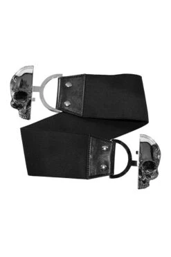 Skull Elastic Waist Belt [Black] -Vampirefreaks Sale Store BTWSKBK 1
