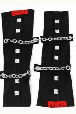 Tripp Double Chain Armwarmer -Vampirefreaks Sale Store CL5588 BLACK FLAT 1da59350 7be4