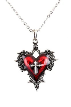 Thorns And Roses Heart Necklace
