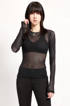 Tripp Ladies Long Sleeve Fishnet Shirt [Black] -Vampirefreaks Sale Store FN9181 BLK FULL NEW 1000x bf4ee1f5 072a 4c13 8cab 2a38492c6a1d