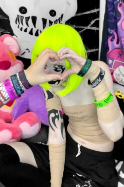 VampireFreaks Rubber Bracelets [4 Pack] -Vampirefreaks Sale Store Goth Bracelets Set