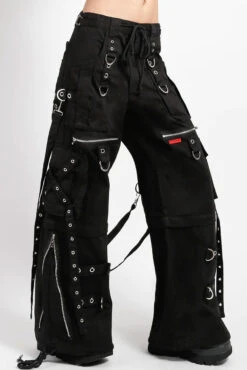Tripp NYC X-Strap Zip Off Pants [BLACK/BLACK] -Vampirefreaks Sale Store Goth Mens Pants 1