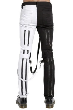 Tripp Split Leg Bondage Pants [Black/White] -Vampirefreaks Sale Store IS103M BLKWHT B f5b81a35 2777 4d74 8f66 e84c6b887b7b