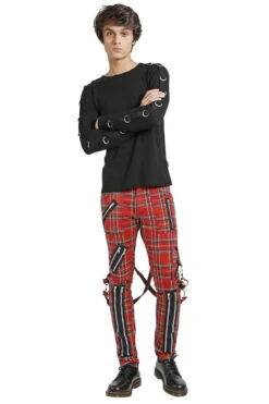 Tripp Mens Punk Bondage Pants [Red Plaid] -Vampirefreaks Sale Store IS674MP REDPLD FL 1622x 7ba6fce2 a213 4b2a 8325 4943c536124b