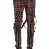 Tripp Mens Bondage Punk Pants [Black Plaid]