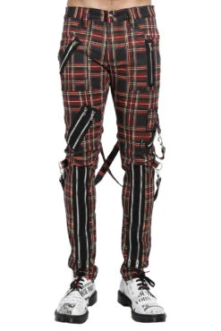 Tripp Mens Bondage Punk Pants [Black Plaid]