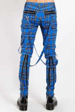 Tripp Punk Bondage Pants [Blue Plaid] -Vampirefreaks Sale Store IS674MP BLUEPLD B 1