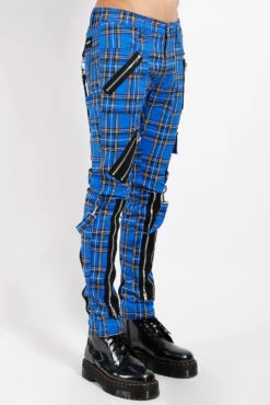 Tripp Punk Bondage Pants [Blue Plaid] -Vampirefreaks Sale Store IS674MP BLUEPLD S 1