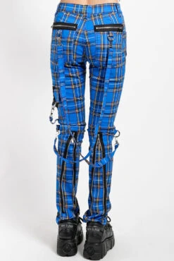 Tripp Punk Bondage Pants [Blue Plaid] -Vampirefreaks Sale Store IS674WP BLUEPLD B