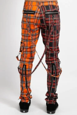 Tripp NYC Madness Pants [Black/Orange Plaid] -Vampirefreaks Sale Store IS675MP BLACKORANGEPLD B 1000x 780abf92 fd33 453b b39d 6c931d4b3adb