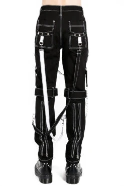 Tripp Raider Pants [Black/White] -Vampirefreaks Sale Store IS7065M BLACKWHITE B