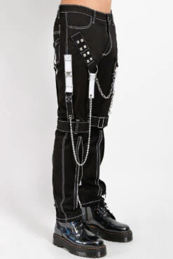 Tripp Raider Pants [Black/White] -Vampirefreaks Sale Store IS7065M BLKWHT S