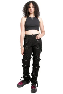 Tripp Harness Pants [Black] -Vampirefreaks Sale Store IS7620 BLK FL