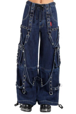 Tripp NYC Strap Zip-Off Pants [BLUE DENIM] -Vampirefreaks Sale Store JM7117 DENIM F e8bf2277 cbc7 416