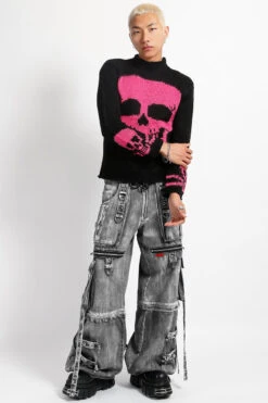 Tripp NYC X-Strap Pants [BLACK FOG WASH DENIM] -Vampirefreaks Sale Store JM7144MB BLACKFOG FULL 1000x 49120e1b 3e50 4e22 b254 184643f650dd