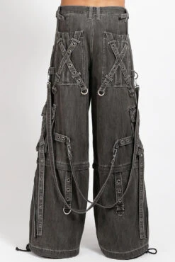 Tripp NYC Denim X Strap Pants [BLACK DENIM] -Vampirefreaks Sale Store JM7144M BLACKDENIM B2