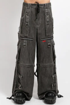 Tripp NYC Denim X Strap Pants [BLACK DENIM] -Vampirefreaks Sale Store JM7144M BLACKDENIM F2