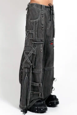 Tripp NYC Denim X Strap Pants [BLACK DENIM] -Vampirefreaks Sale Store JM7144M BLACKDENIM S2