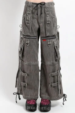 Tripp NYC Denim X Strap Pants [BLACK DENIM] -Vampirefreaks Sale Store JM7144 BLACKDENIM F