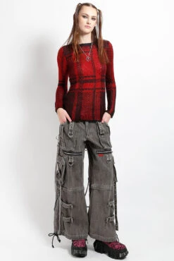 Tripp NYC Denim X Strap Pants [BLACK DENIM] -Vampirefreaks Sale Store JM7144 BLACKDENIM FULL