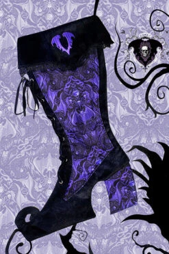 Voltaire Gothic Xmas Stocking [Multiple Colors Available] -Vampirefreaks Sale Store LAIR GothicChristmasSTocking Purple SML