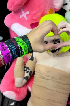 VampireFreaks Rubber Bracelets [4 Pack] -Vampirefreaks Sale Store Raver Bracelets