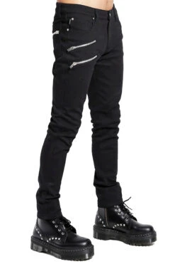 Tripp NYC Biker Jeans -Vampirefreaks Sale Store SD7388M BLK S