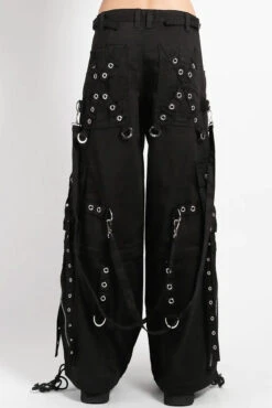 Tripp NYC X-Strap Zip Off Pants [BLACK/BLACK] -Vampirefreaks Sale Store Tripp Pants