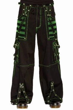 Tripp Electro Pants [Black/Green] -Vampirefreaks Sale Store af7654m blkgrn f 1