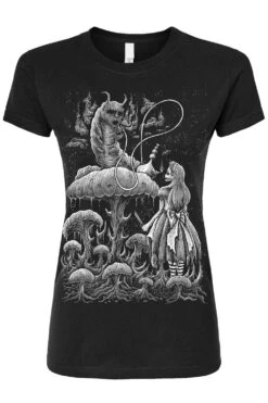 Alice And The Caterpillar T-shirt -Vampirefreaks Sale Store alice and the caterpillar womens tshirt
