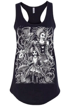 Malice In Wonderland T-shirt -Vampirefreaks Sale Store alice in wonderland racerback tank black front resize